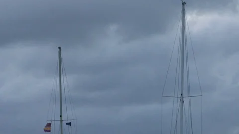 Boats in the Bay at Sunset Stock Footage 76133095