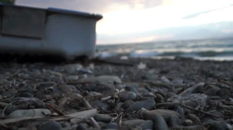 Boats on the beach Stock Footage 25210990