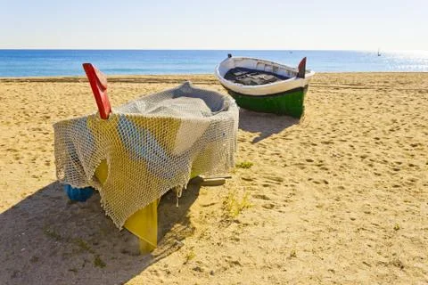 Boats on the beach Stock Photos