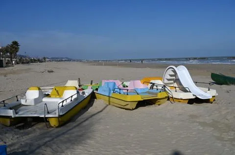 Boats  in the beach Stock Photos