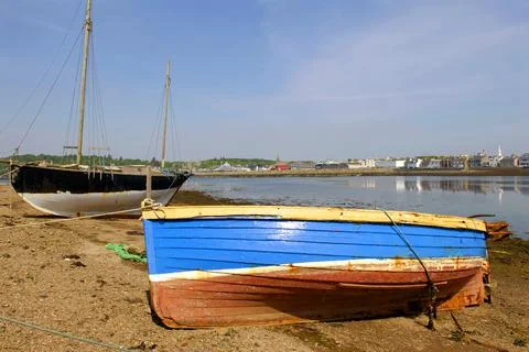 Boats on beach Stock Photos