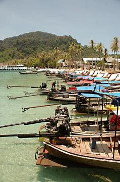 Boats at the beach Stock Photos