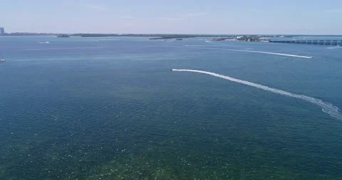 Boats on Biscayne Bay Video stock 157268130