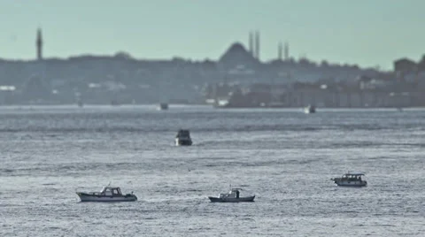 Boats in Bosphorus 스톡 동영상 33608549