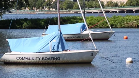 BOATS IN BREEZE Stock Footage 188128869