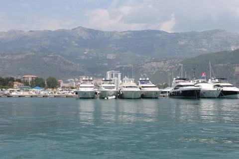 Boats in Budva Stock Photos