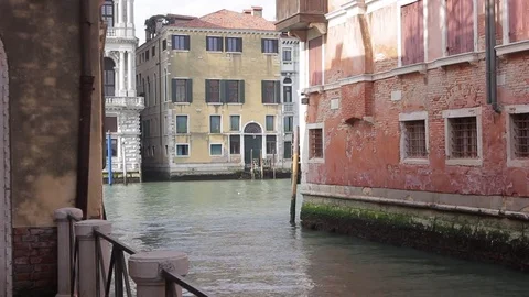 Boats in Canal Grande Stock Footage