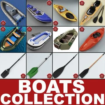 Boats Collection V2 3D Model