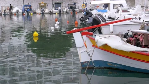 Boats in a cove Stock Footage 150856018