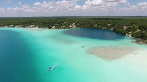 Boats crossing the Reef Stock Footage 261177292