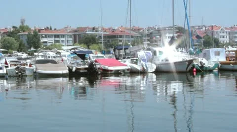 BOATS AT THE DOCK Stock Footage 11240271