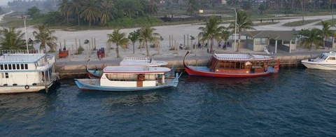 Boats at the dock Stock Footage 100962748