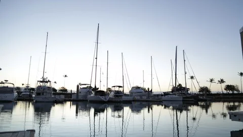 Boats In The Dock Stock Footage 104805632