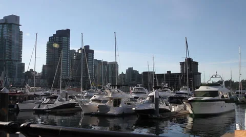 Boats at the dock - pan Stock Footage 30115330