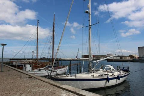 Boats in a Dock 写真素材