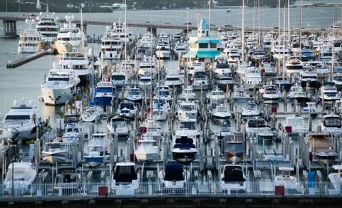 Boats at dock Foto stock