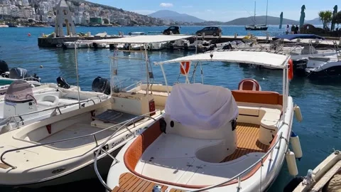Boats Docked at the Pier: Harbor Tranquility Stock Footage 269991985