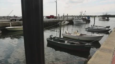 Boats Docked Slider Stock Footage 64945228