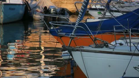 Boats docking closeup Stock Footage 21893512