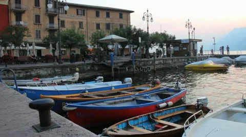 Boats Docking on lake 4 Stock Footage 20489992