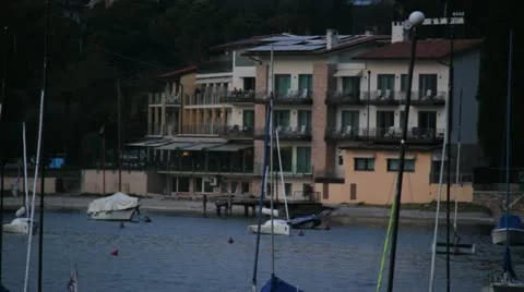 Boats Docking on lake 5 Stock Footage 20489429