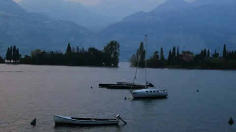 Boats Docking on lake open docking Stock Footage 20489871