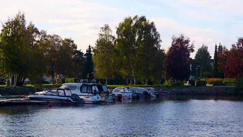 Boats at the docks Stock Footage 249896609