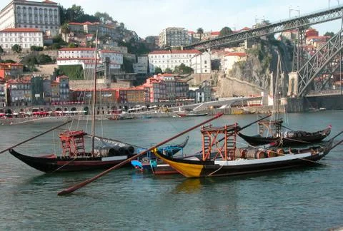 Boats on the Douro river Foto stock