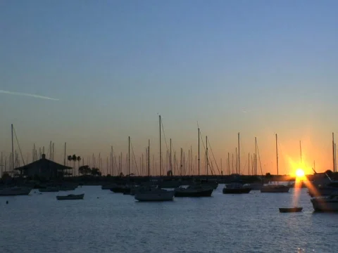 Boats with Flare Video stock 285862