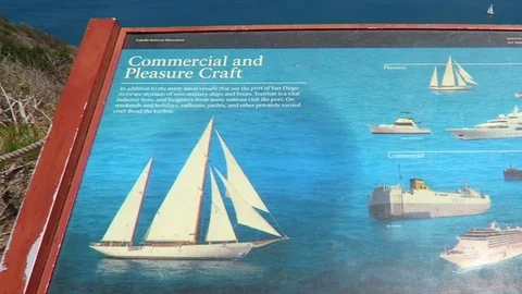 The boats floating over the ocean Stock Footage 75654832