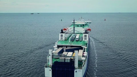 Boats floating on the sea Stock Footage 124319826