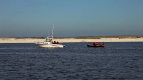 Boats Floating In The Water Stock Footage 36840112