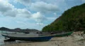 Boats at the Flores beach in Indonesia HD Footage