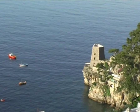 Boats in front of Positano 스톡 동영상 372793