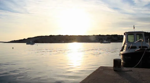 Boats in Harbor 3 Stock Footage 33065044