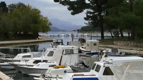 Boats in harbor in Croatia Split Видео 33936958