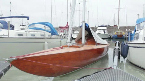 Boats in the harbor Stock Footage 25180692