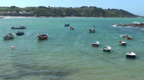 Boats in the Harbor Stock Footage 38281577