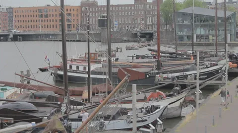 A boats in harbor Stock Footage 39752937