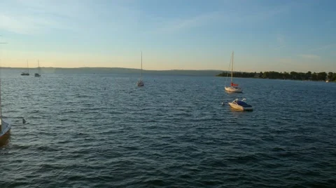 Boats in Harbor Stock Footage 68000470