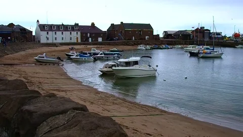Boats in the harbor Stock Footage 82638823