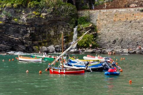 Boats on harbor Stock Photos
