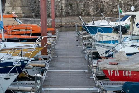 Boats in the harbor Stock Photos
