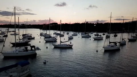 Boats in a Harbour Stock Footage 116261108