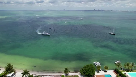 Boats off Key Biscayne Stock Footage 243339550