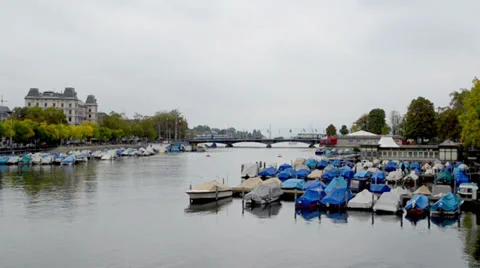Boats on Lake 1 Stock Footage 32189645