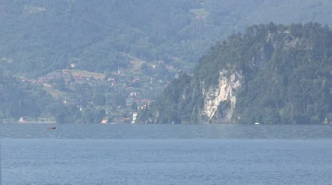 Boats in the Lake Como Stock Footage 60650377