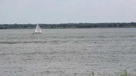 Boats on a lake Stock Footage 26577112