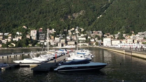 Boats in the lake Stock Footage 138275662