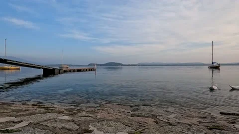 Boats on the lake Stock Footage 229568408